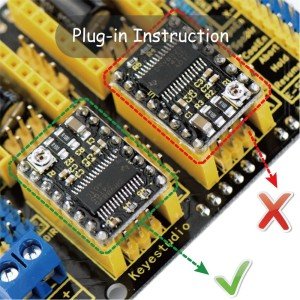 Keyestudio CNC Kit (Shield V3.0 +Uno R3+ 4x DRV8825/GRBL uyumlu)