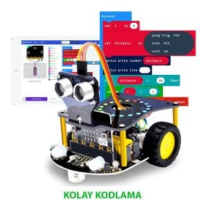 Keyestudio Micro:Bit Mini Akıllı Robot Araba V2.0 (Micro:Bit Kartı Sete Dahil Değildir!)