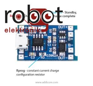 Micro USB Girişli Şarj Aleti TC4056A 3.7V 1S